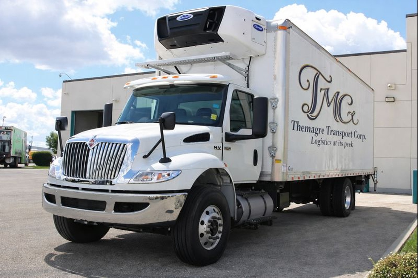 TMC branded reefer truck